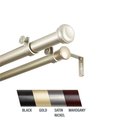 Central Design Central Design 100-68-1603-D Cillo 1 in. Double Curtain Rod; 160-240 in. - Light Gold 100-68-1603-D